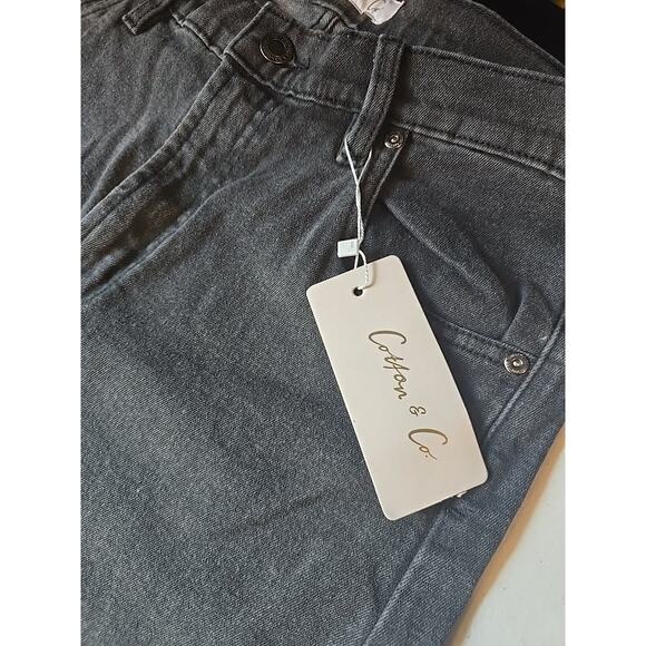 Cotton & Co.‎ Jeans Men's 33x32 Stealth Grey Dark Wash Slim Straight Leg Jeans - Picture 1 of 10